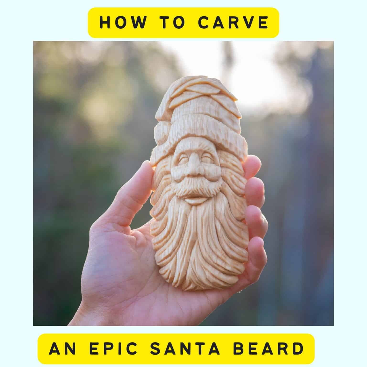 How to Carve a Wood Santa Beard