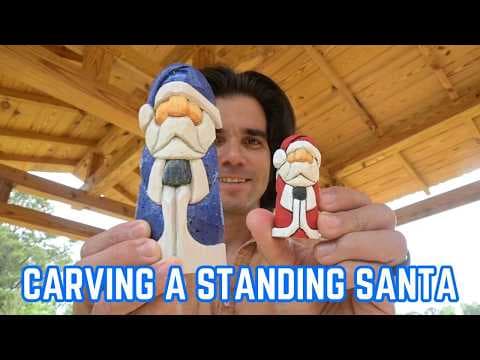 How to Carve a Wooden Santa - Round Classic Santa Carving Tutorial Step by Step