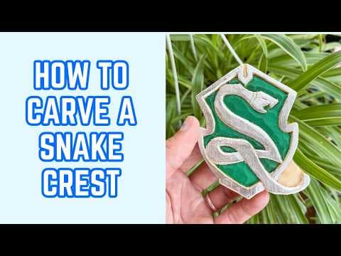 Carving a Snake Heraldic Crest