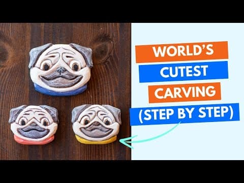 How to Carve a Pug - Pug Dog Whittling Tutorial Step by Step - Easy Whittling Tutorial for Beginners