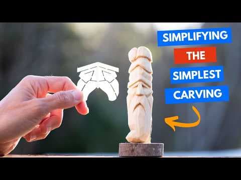 Your First Wood Carving Project - Easy Beginner Woodcarving Wizard or Santa - Knife Only
