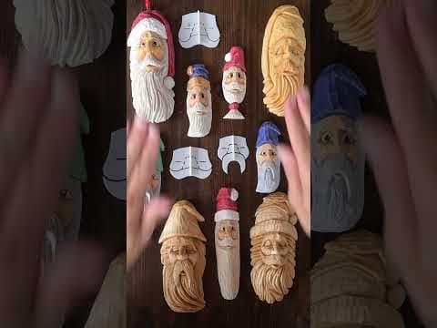 Wood carving made easy with stencils - three styles of wood carving faces to make