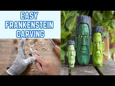 How to Carve Frankenstein's Monster Carving Tutorial
