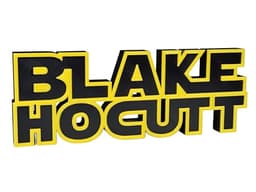 Star Wars Inspired Nameplate - Desk or Shelf Decoration | Mancave Gift | Desk Gift for Kids | Customizable Office Plaque | Multi-Color (Single Line)