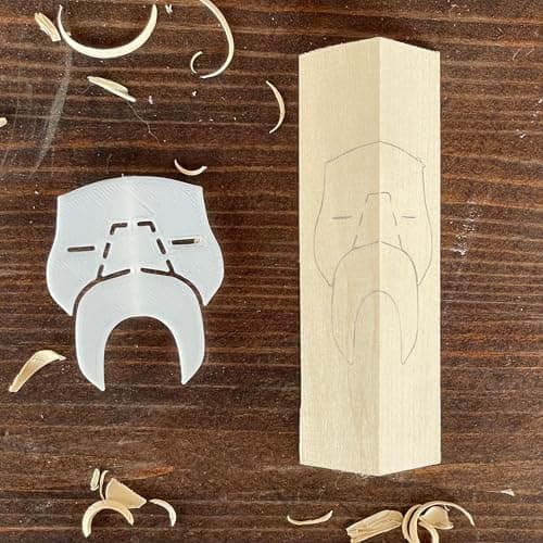 Wood Carving Stencils, Gnome, Bearded Man and Santa Figures (Spirit Face & Eyes)
