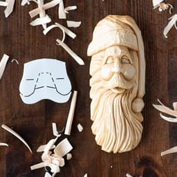 Wood Carving Stencils, Gnome, Bearded Man and Santa Figures (Santa Face & Eyes)
