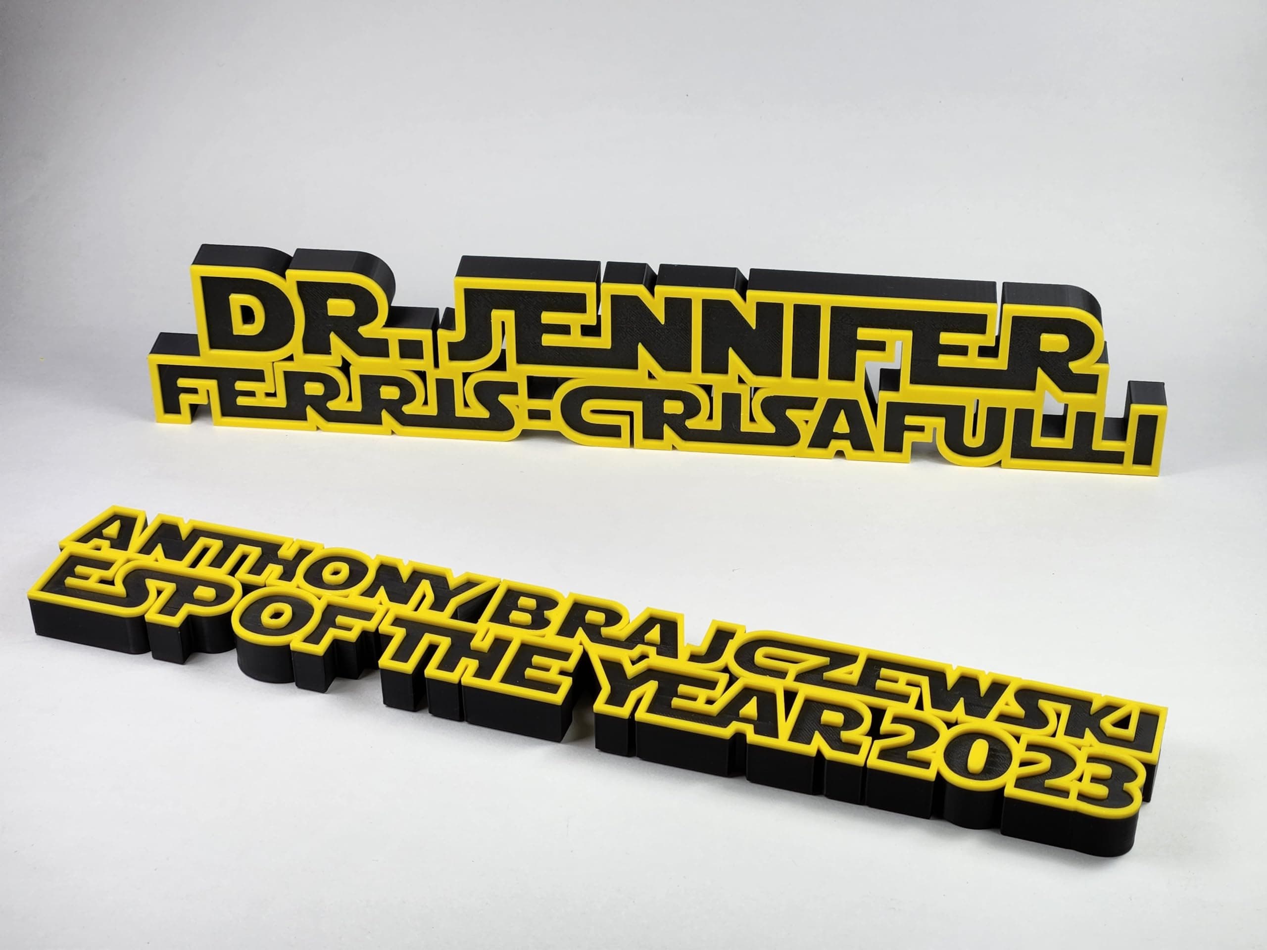 Star Wars Inspired Nameplate - Desk or Shelf Decoration | Mancave Gift | Desk Gift for Kids | Customizable Office Plaque | Multi-Color (DualLine) product image 3
