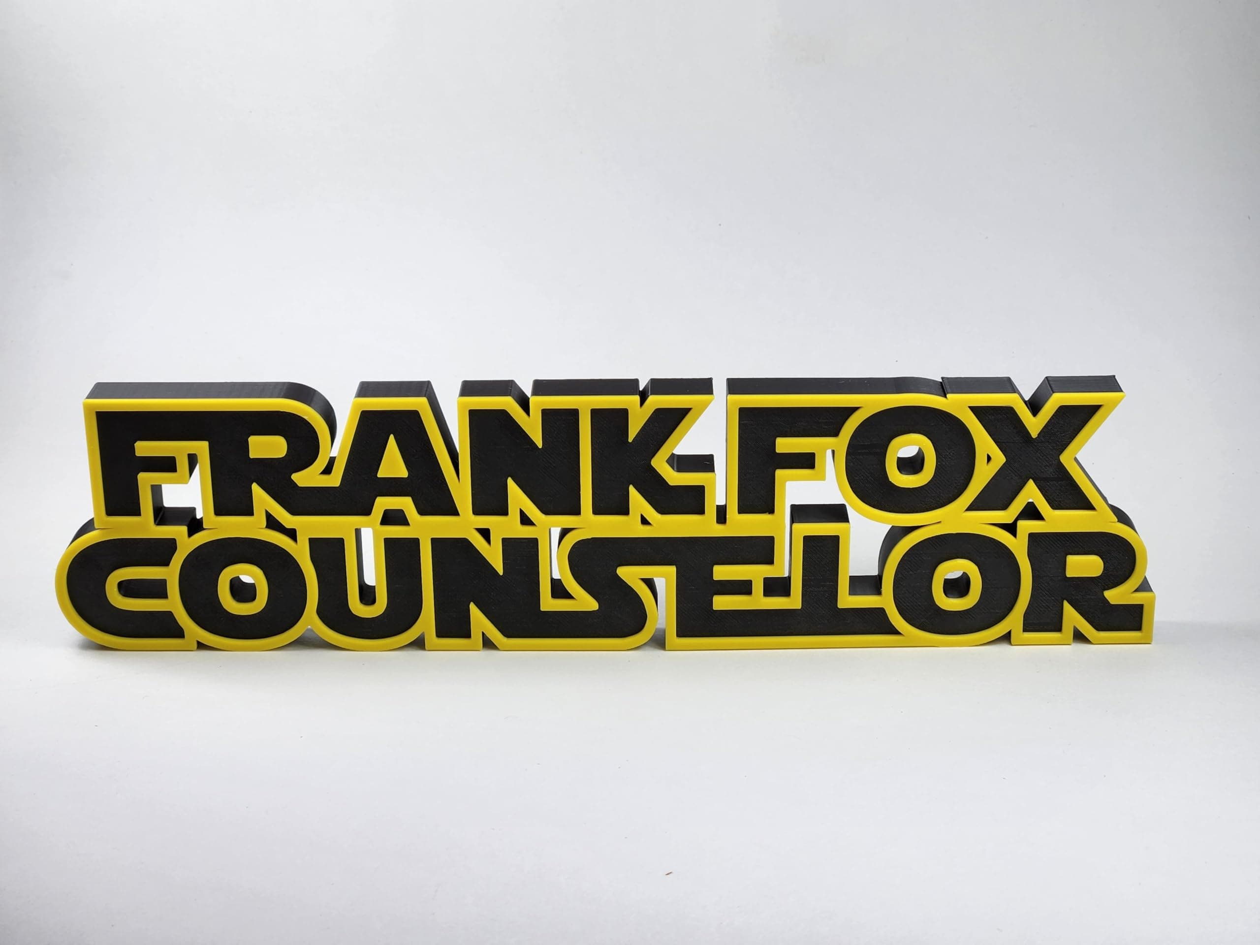 Star Wars Inspired Nameplate - Desk or Shelf Decoration | Mancave Gift | Desk Gift for Kids | Customizable Office Plaque | Multi-Color (DualLine) product image 4