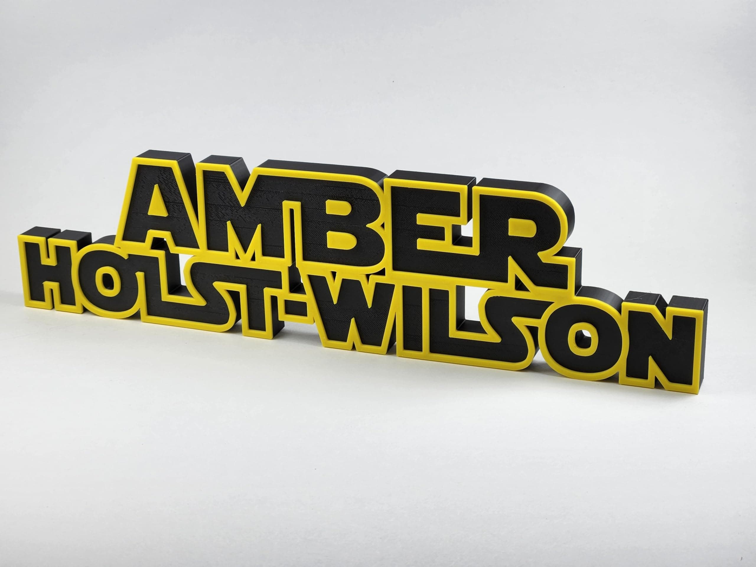 Star Wars Inspired Nameplate - Desk or Shelf Decoration | Mancave Gift | Desk Gift for Kids | Customizable Office Plaque | Multi-Color (DualLine) product image 5