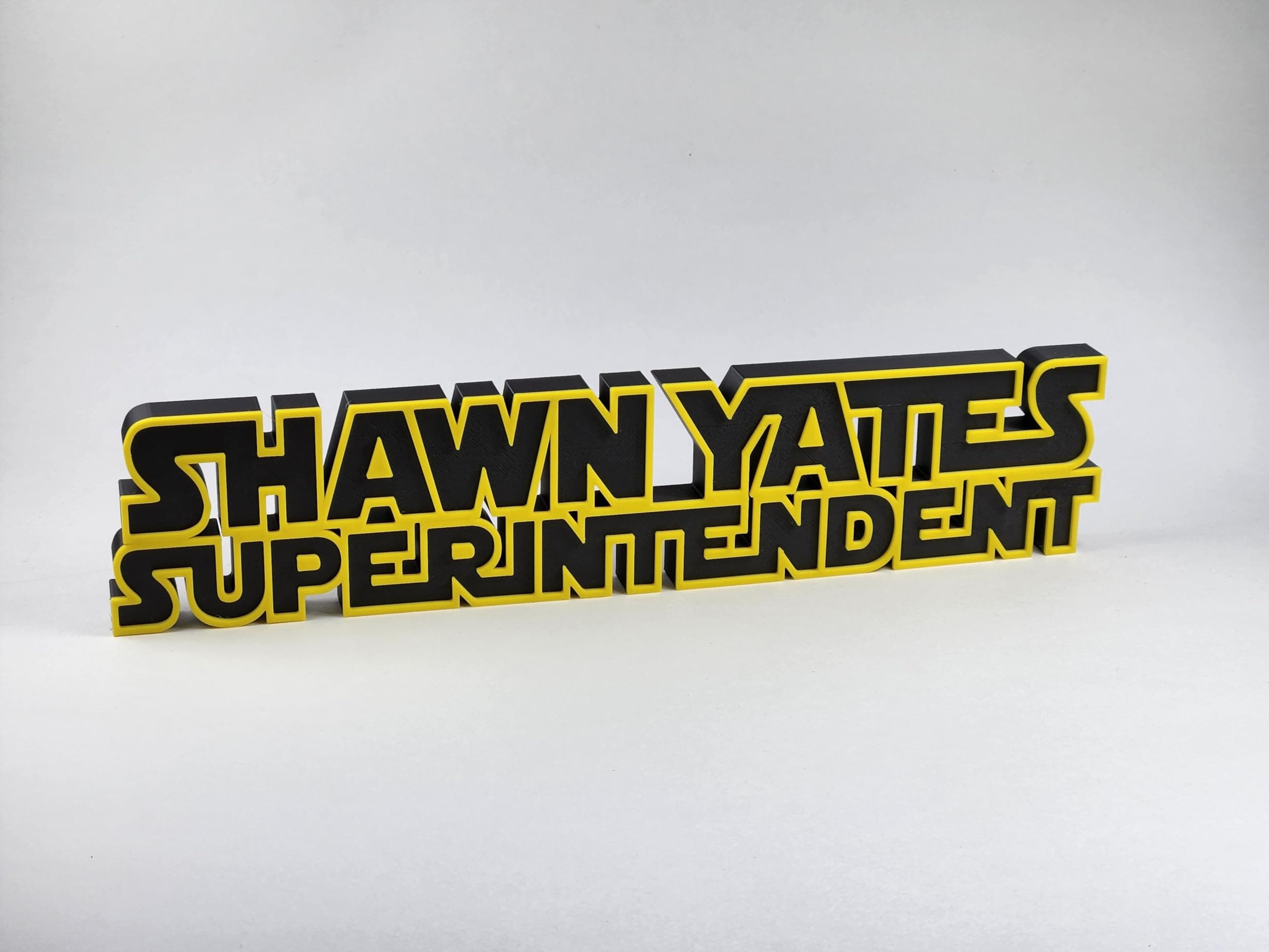 Star Wars Inspired Nameplate - Desk or Shelf Decoration | Mancave Gift | Desk Gift for Kids | Customizable Office Plaque | Multi-Color (DualLine) product image 6