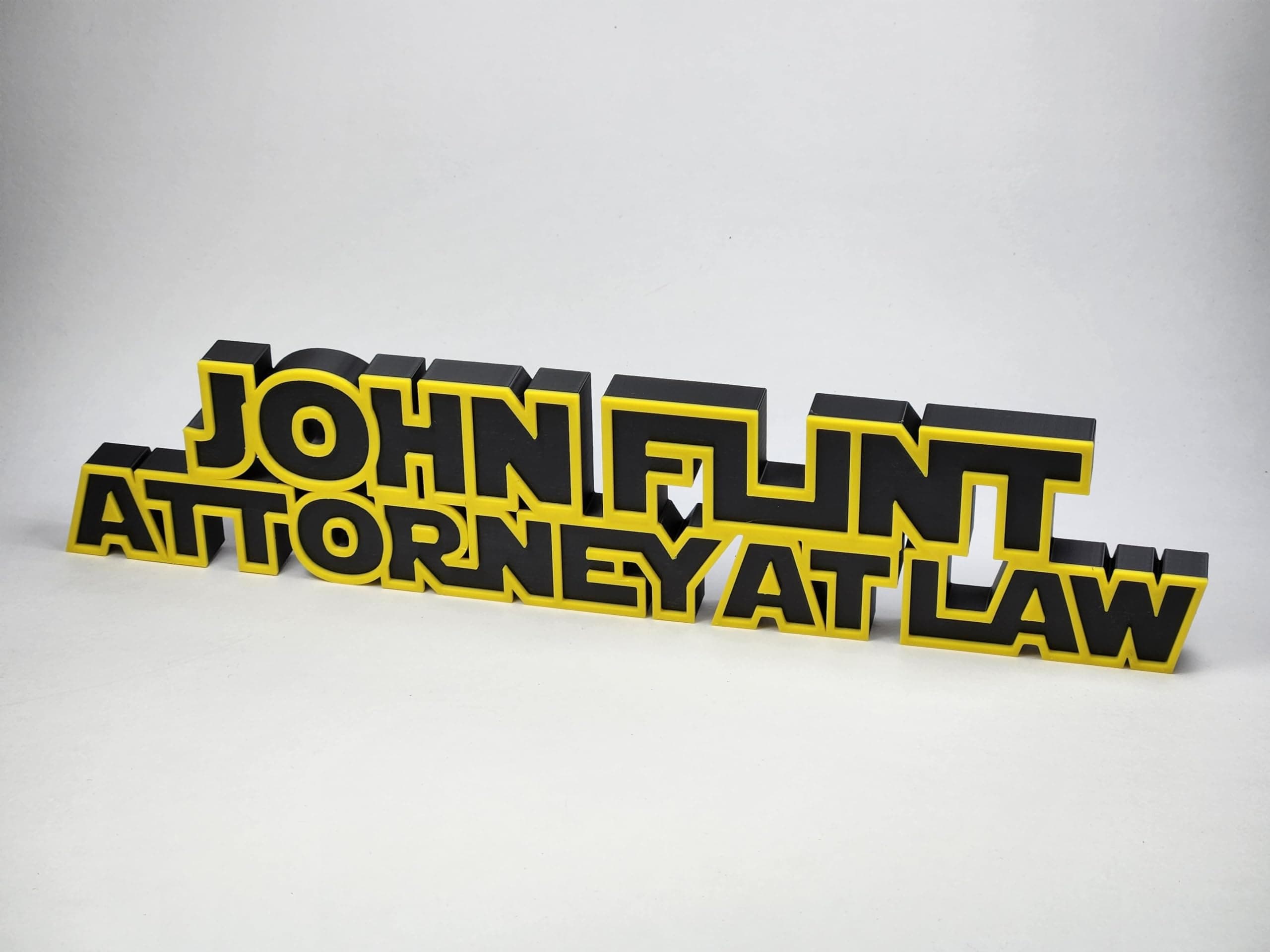 Star Wars Inspired Nameplate - Desk or Shelf Decoration | Mancave Gift | Desk Gift for Kids | Customizable Office Plaque | Multi-Color (DualLine) product image 7