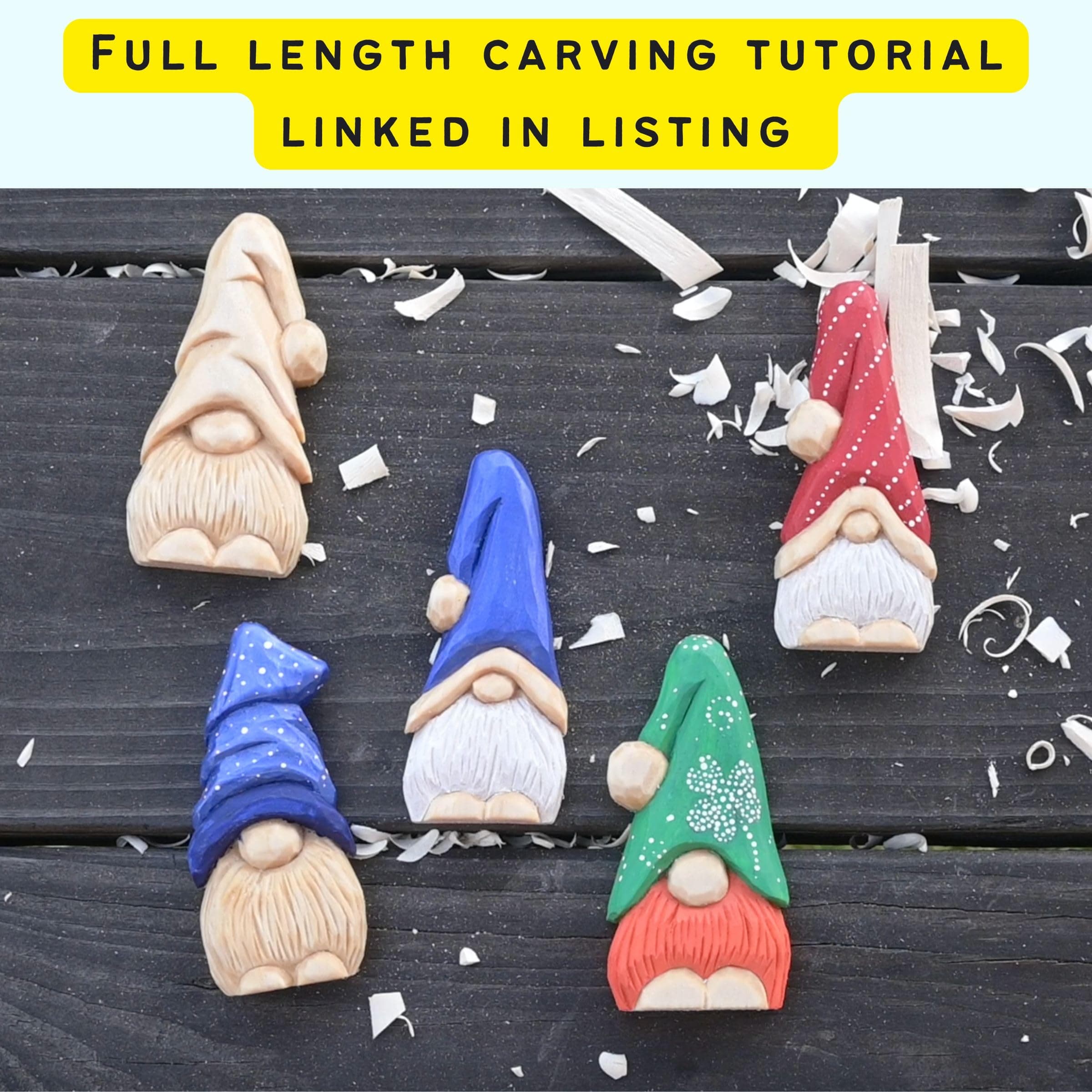 Gnome Wood Carving Stencil product image 2