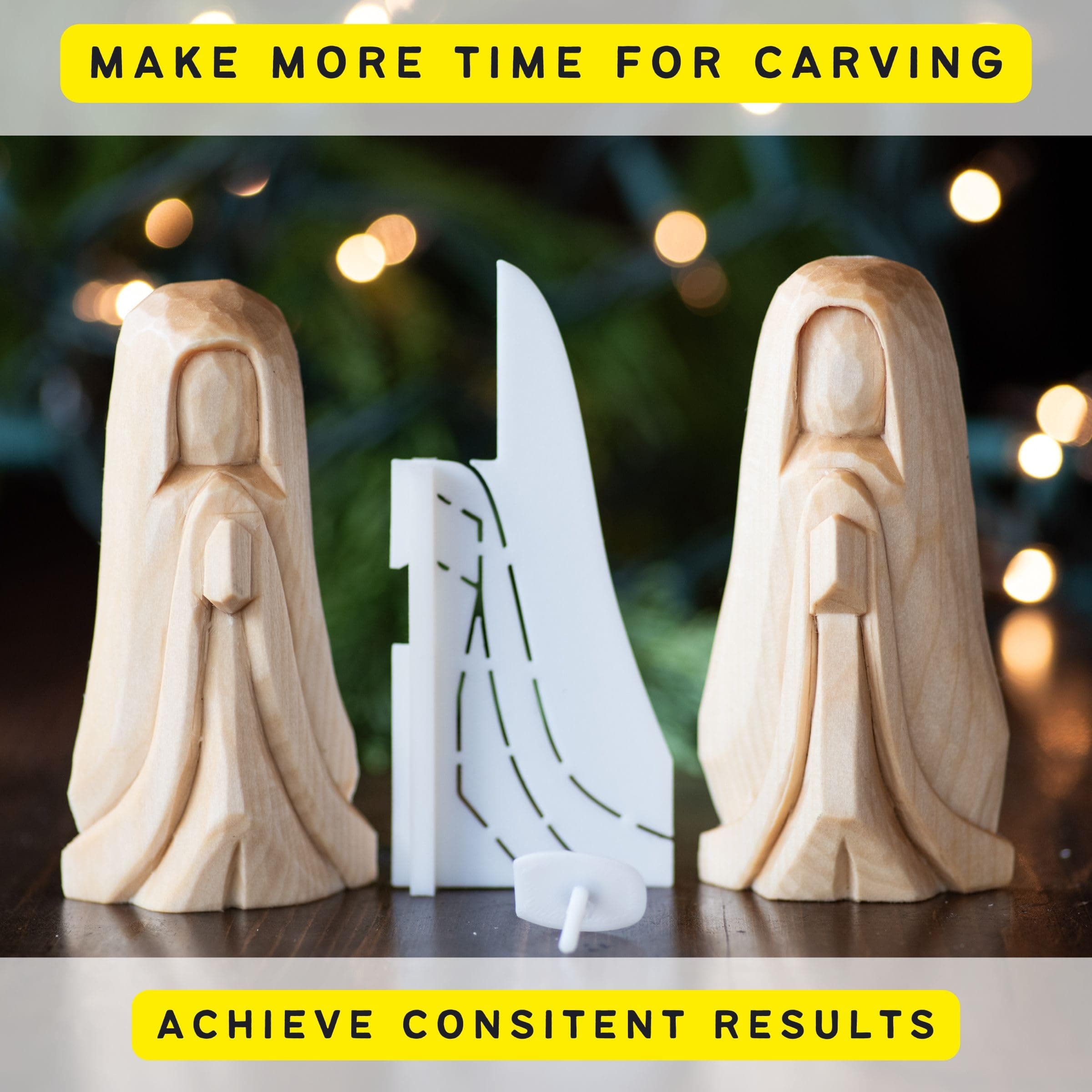 Nativity Set Wood Carving Stencil Template | Joseph, Mary and Manger product image 3