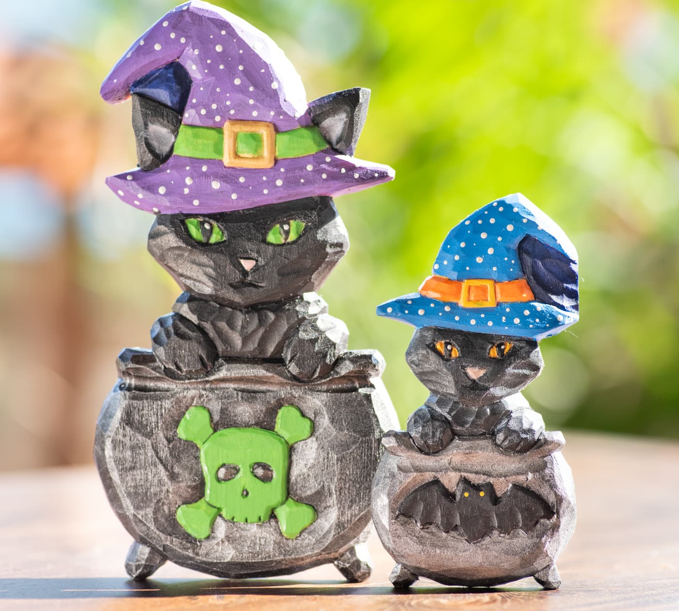 Halloween Cat in a Cauldron Wood Carving Stencil product image 5