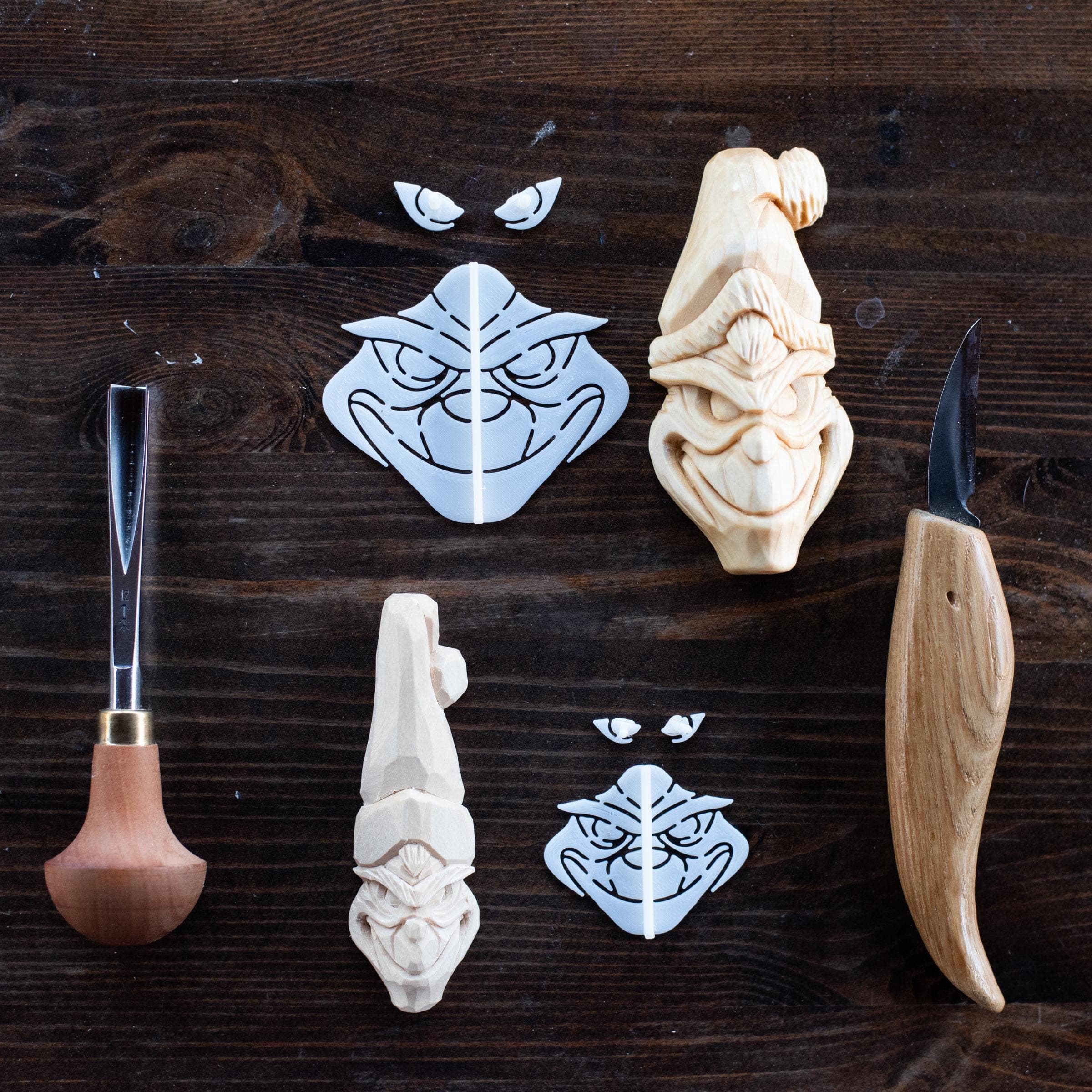 Christmas Goblin Wood Carving Stencil
