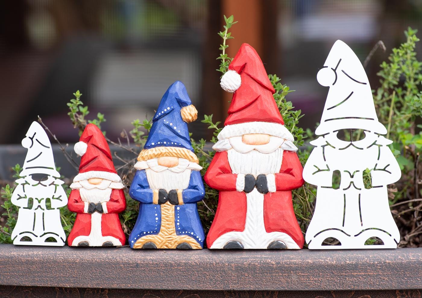 Santa Gnome Wood Carving Stencil SET