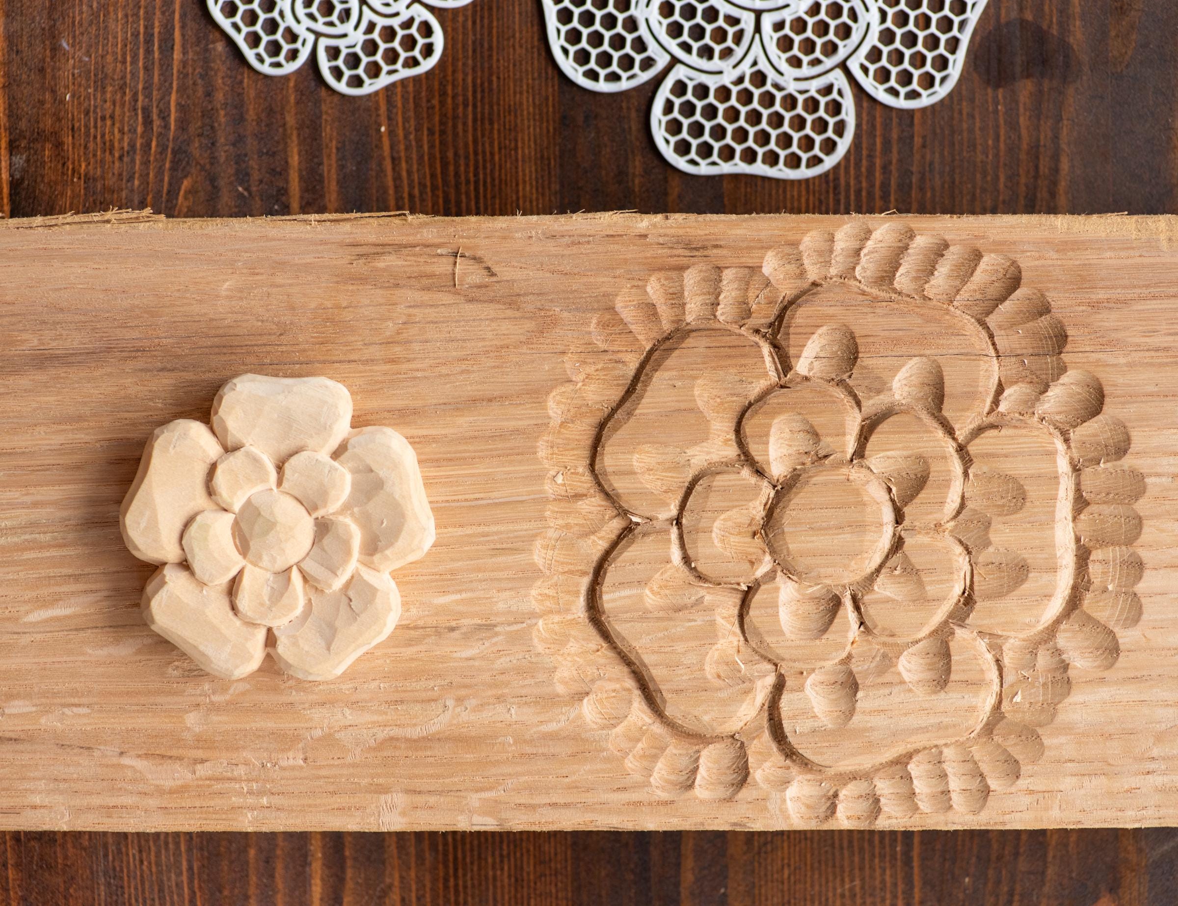 Tudor Rose Wood Carving Stencil