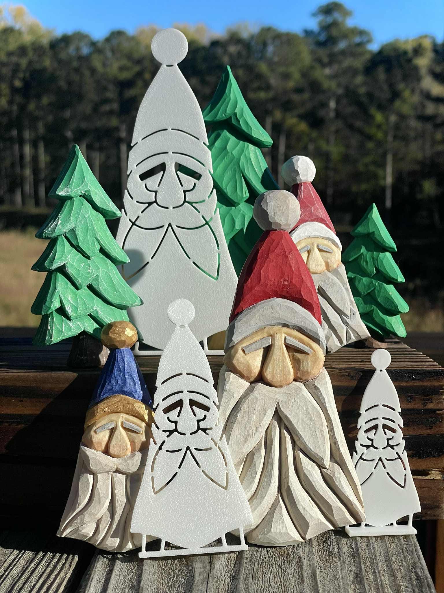Scandinavian Santa Carving Stencil SET